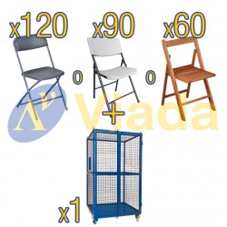 Pack de sillas plegables + 1 carro protect
