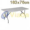 Pack mesa rect. + funda negra 183