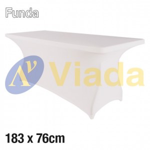 Pack mesa rect. + funda blanca 7183K