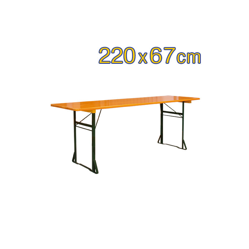 Mesa plegable rectangular de madera resistente y económica