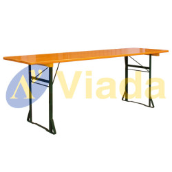 Mesa plegable rectangular de madera resistente y económica