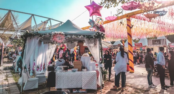 carpas plegables street food
